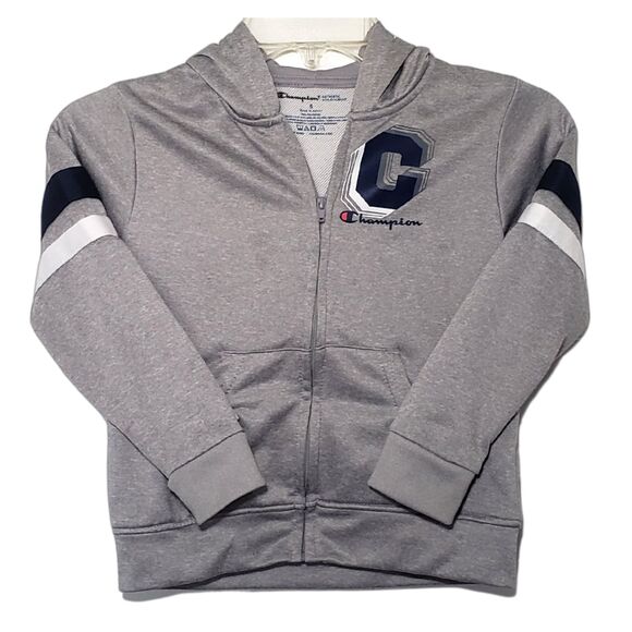 Champion Hoodie Boys Size 5 Grey Polyester - Picture 1 of 3
